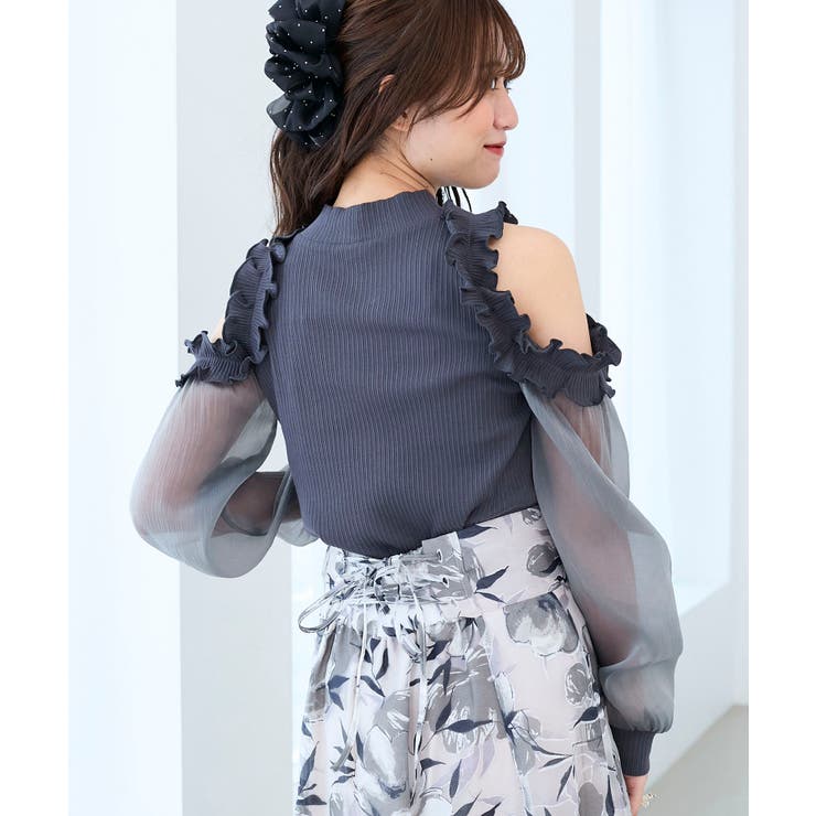 オープンショルダーフリルカットトップス | MAJESTIC LEGON  | 詳細画像14 