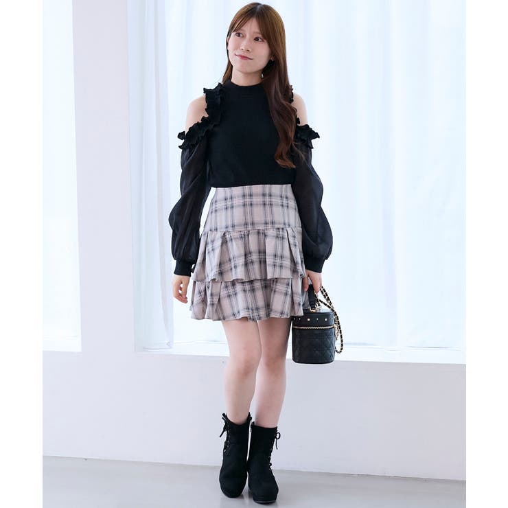 オープンショルダーフリルカットトップス | MAJESTIC LEGON  | 詳細画像16 