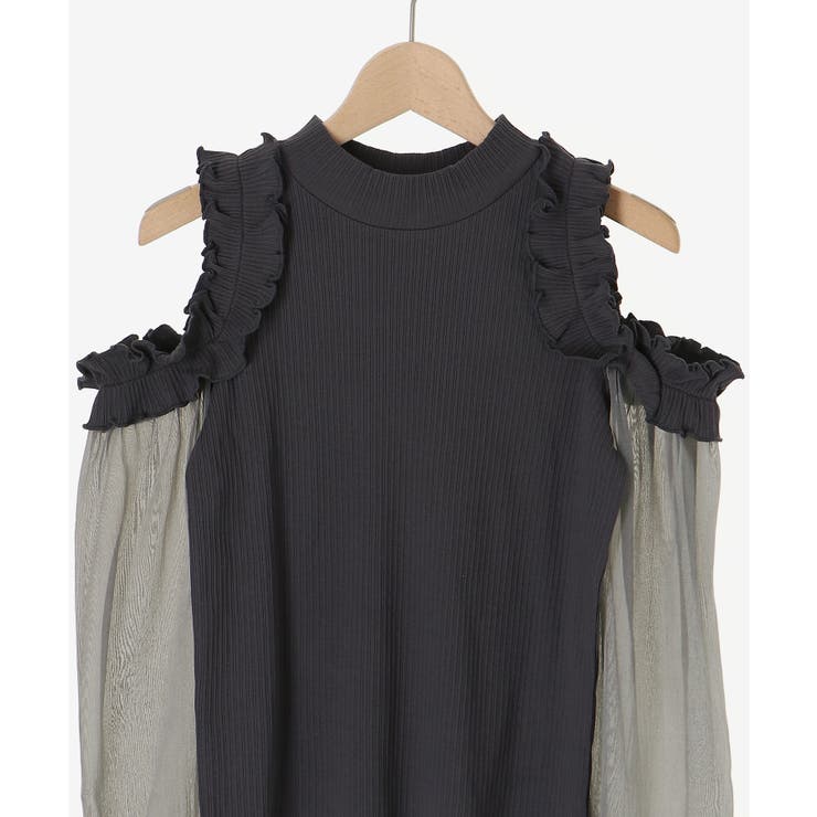 オープンショルダーフリルカットトップス | MAJESTIC LEGON  | 詳細画像27 