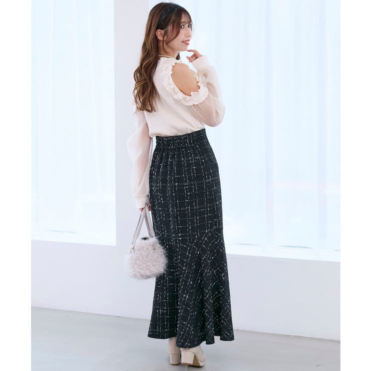 オープンショルダーフリルカットトップス | MAJESTIC LEGON  | 詳細画像4 