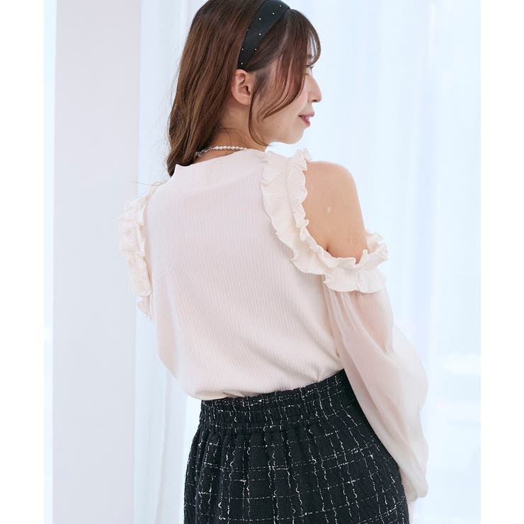 オープンショルダーフリルカットトップス | MAJESTIC LEGON  | 詳細画像7 