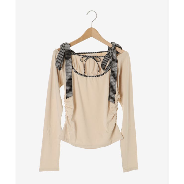 肩リボンチェックバイカラートップス | MAJESTIC LEGON  | 詳細画像16 