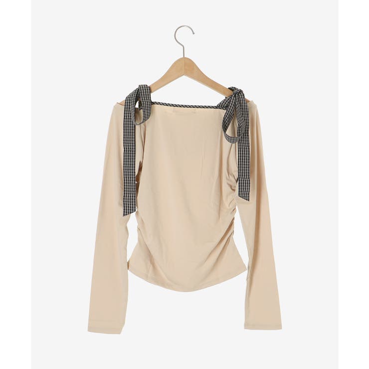 肩リボンチェックバイカラートップス | MAJESTIC LEGON  | 詳細画像18 