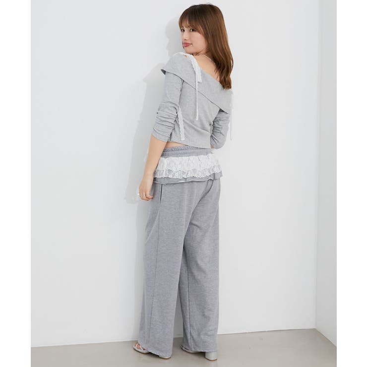 肩リボンレースドッキングトップス | MAJESTIC LEGON  | 詳細画像11 