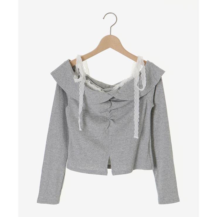 肩リボンレースドッキングトップス | MAJESTIC LEGON  | 詳細画像25 