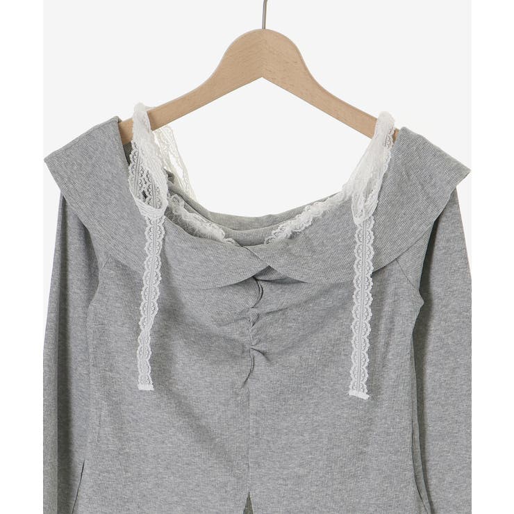 肩リボンレースドッキングトップス | MAJESTIC LEGON  | 詳細画像28 