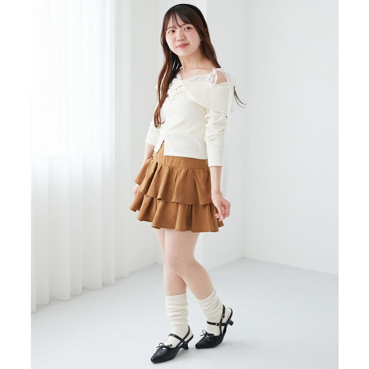 肩リボンレースドッキングトップス | MAJESTIC LEGON  | 詳細画像3 