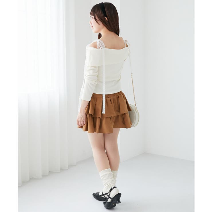 肩リボンレースドッキングトップス | MAJESTIC LEGON  | 詳細画像4 