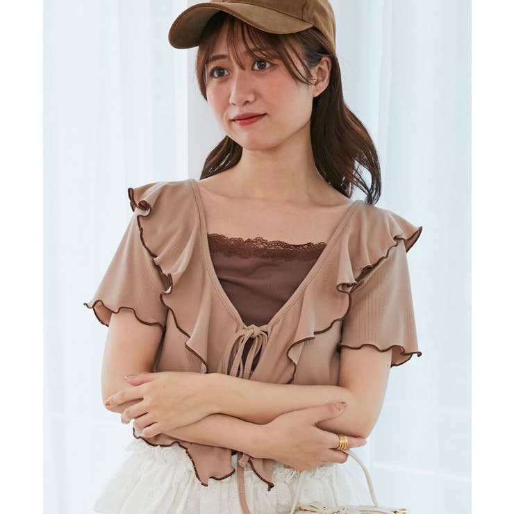 メロウフリルレイヤードカットトップス | MAJESTIC LEGON  | 詳細画像14 
