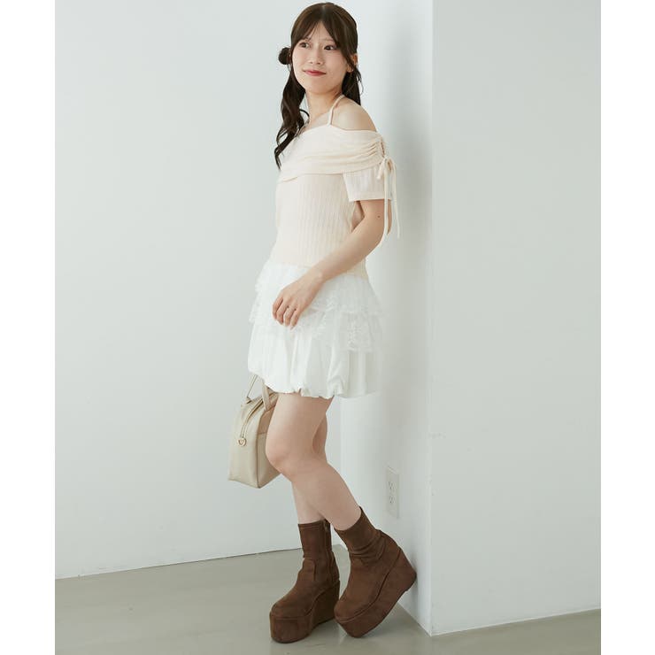 裾レースオフショルトップス | MAJESTIC LEGON  | 詳細画像11 