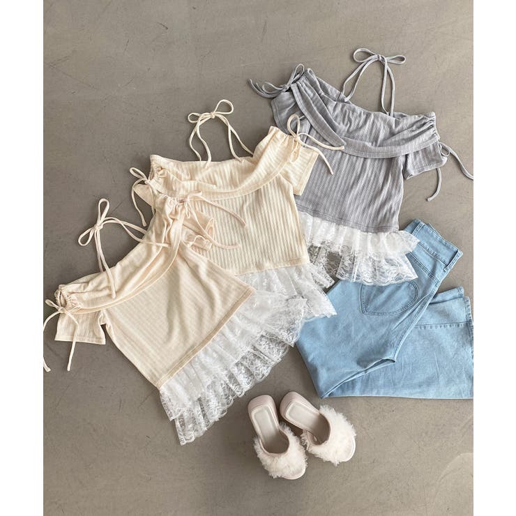 裾レースオフショルトップス | MAJESTIC LEGON  | 詳細画像2 