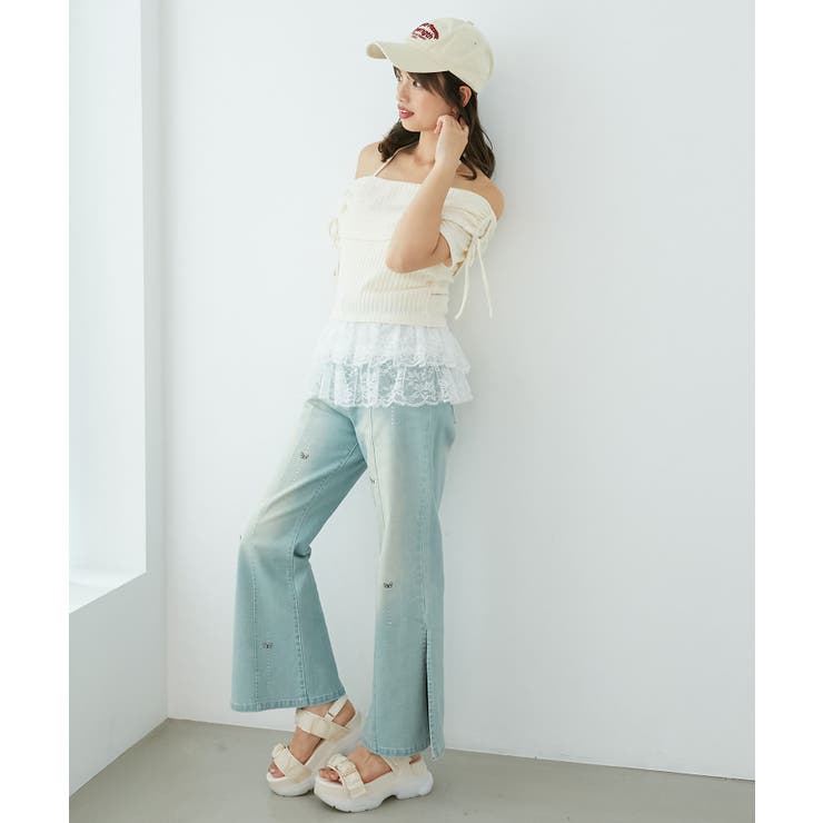 裾レースオフショルトップス | MAJESTIC LEGON  | 詳細画像4 