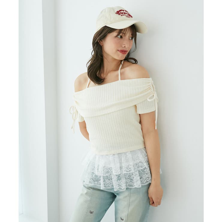 裾レースオフショルトップス | MAJESTIC LEGON  | 詳細画像6 