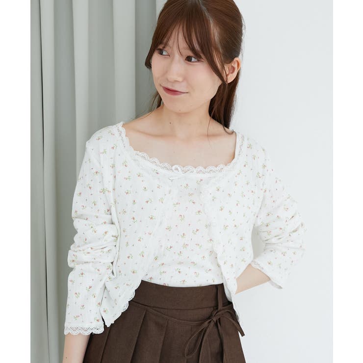 アイボリー柄 | レース使いキャミカーデセット | MAJESTIC LEGON 