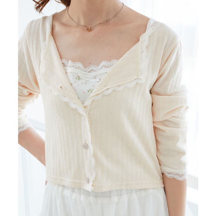 ピンク柄 | レース使いキャミカーデセット | MAJESTIC LEGON 