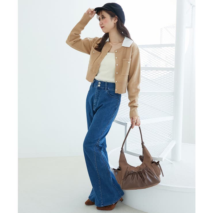 取り外し襟付きニットカーデ | MAJESTIC LEGON  | 詳細画像10 