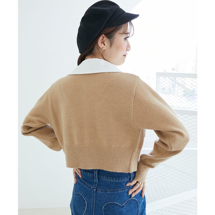 取り外し襟付きニットカーデ | MAJESTIC LEGON  | 詳細画像14 