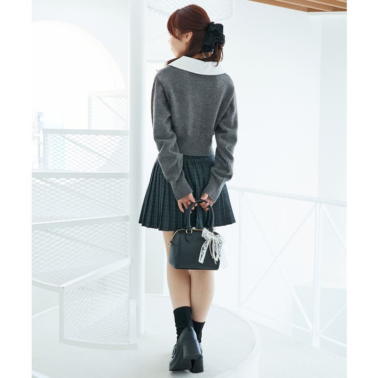 取り外し襟付きニットカーデ | MAJESTIC LEGON  | 詳細画像19 