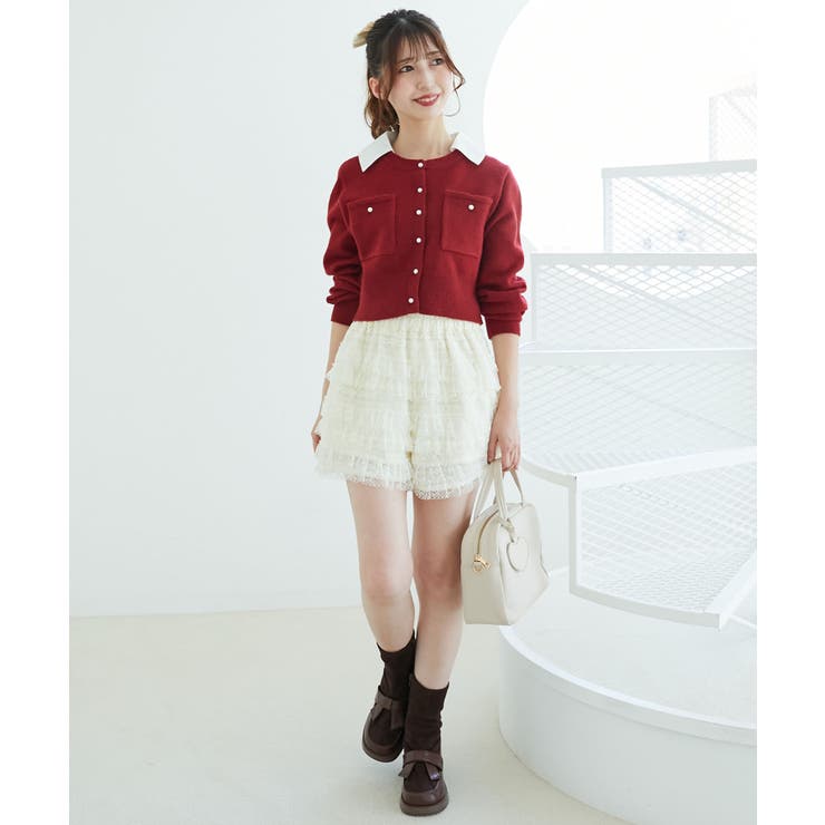 取り外し襟付きニットカーデ | MAJESTIC LEGON  | 詳細画像2 