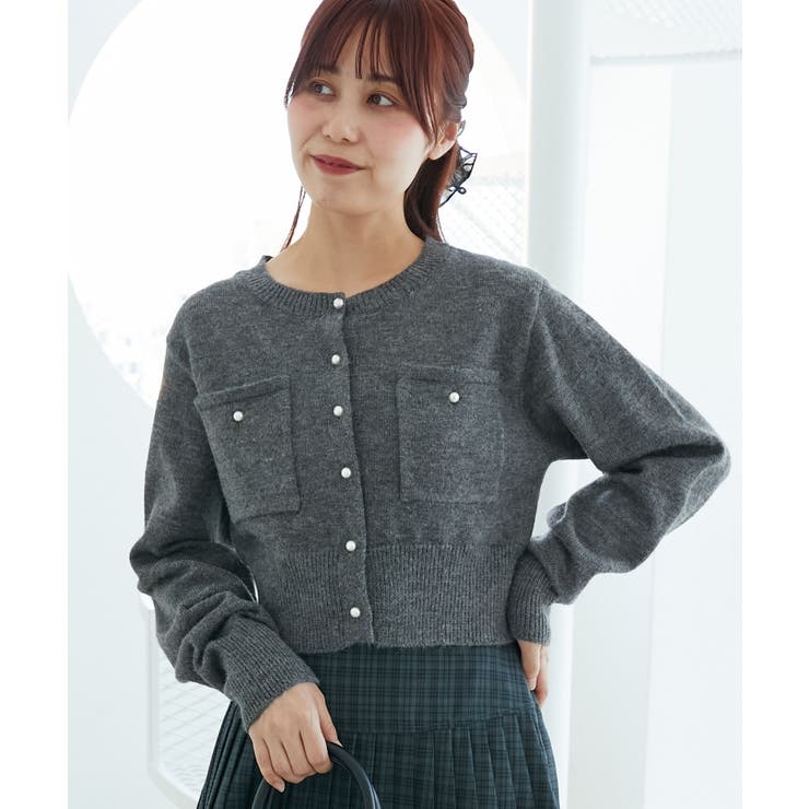 取り外し襟付きニットカーデ | MAJESTIC LEGON  | 詳細画像24 
