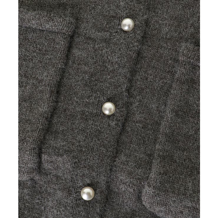 取り外し襟付きニットカーデ | MAJESTIC LEGON  | 詳細画像34 