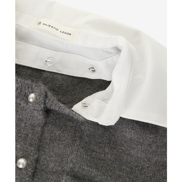 取り外し襟付きニットカーデ | MAJESTIC LEGON  | 詳細画像35 