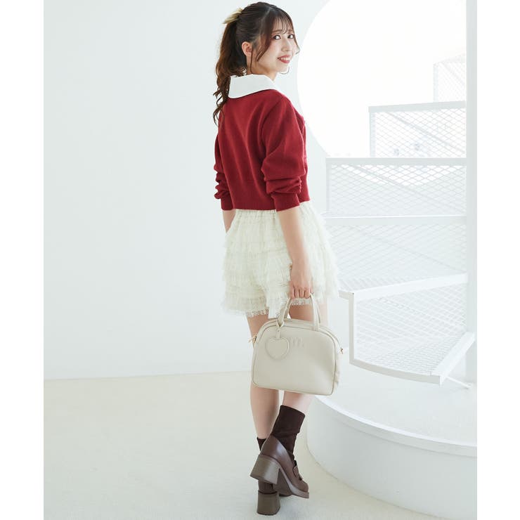 取り外し襟付きニットカーデ | MAJESTIC LEGON  | 詳細画像4 