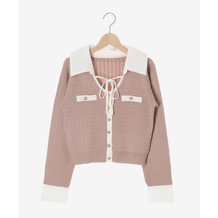 デコルテオープンバイカラー襟ニット | MAJESTIC LEGON  | 詳細画像41 