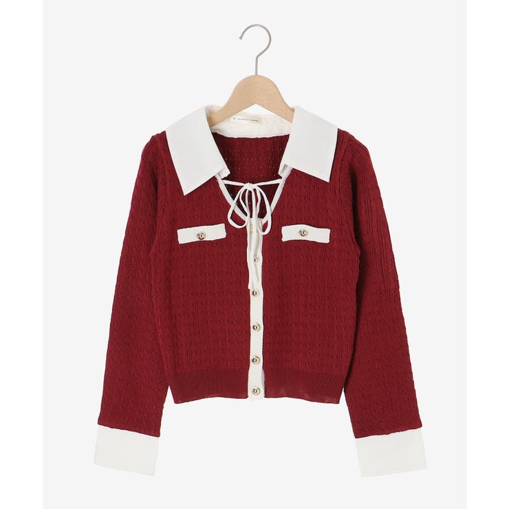 デコルテオープンバイカラー襟ニット | MAJESTIC LEGON  | 詳細画像42 