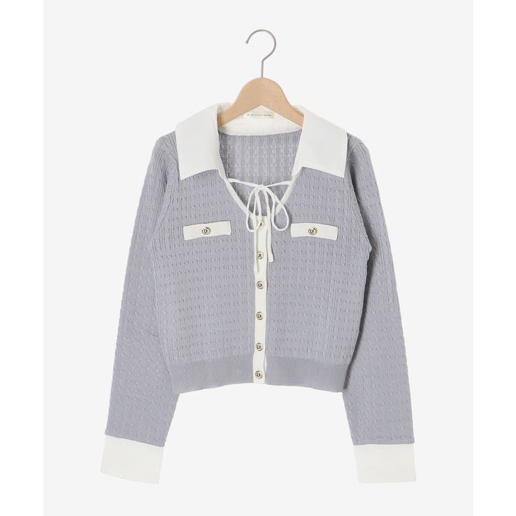 デコルテオープンバイカラー襟ニット | MAJESTIC LEGON  | 詳細画像43 