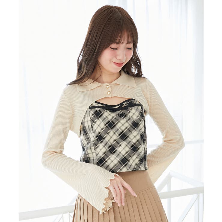 バイカラーキャミ＆ショートボレロセット | MAJESTIC LEGON  | 詳細画像14 