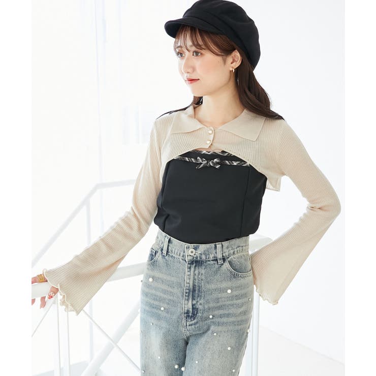 バイカラーキャミ＆ショートボレロセット | MAJESTIC LEGON  | 詳細画像23 