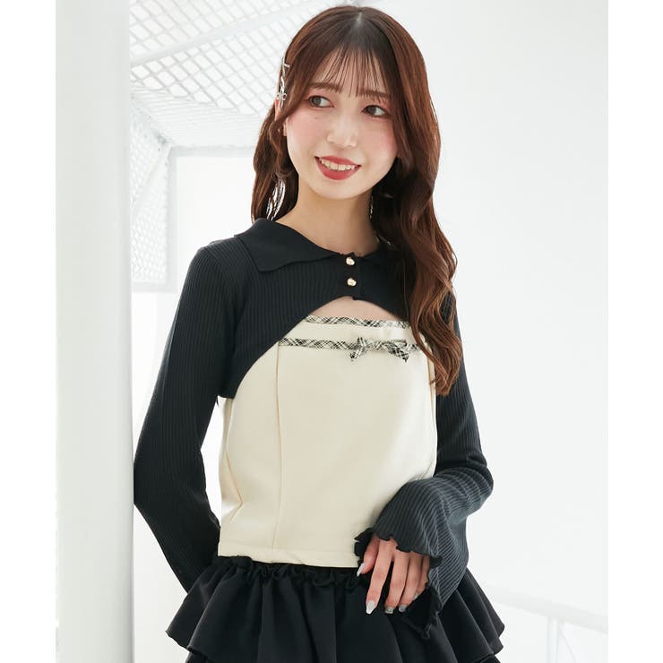 バイカラーキャミ＆ショートボレロセット | MAJESTIC LEGON  | 詳細画像29 