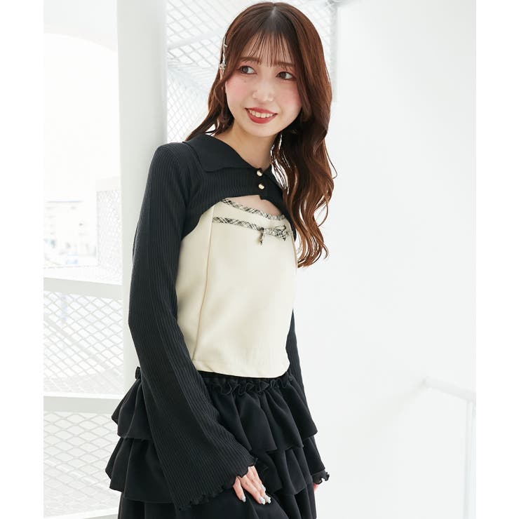 バイカラーキャミ＆ショートボレロセット | MAJESTIC LEGON  | 詳細画像30 