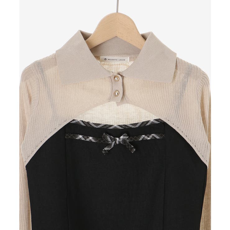 バイカラーキャミ＆ショートボレロセット | MAJESTIC LEGON  | 詳細画像38 