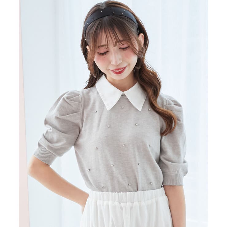 2way襟付きビジューニット | MAJESTIC LEGON  | 詳細画像12 