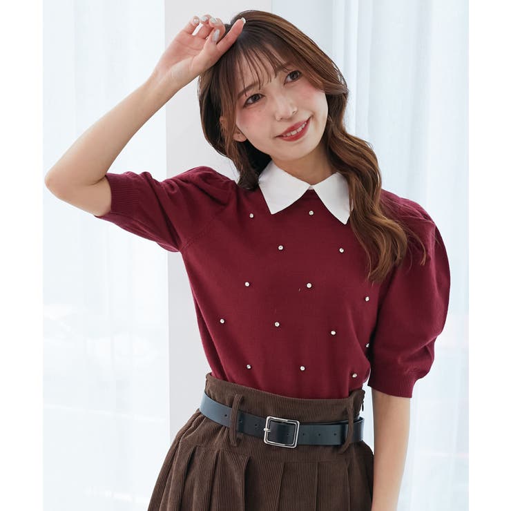 2way襟付きビジューニット | MAJESTIC LEGON  | 詳細画像19 