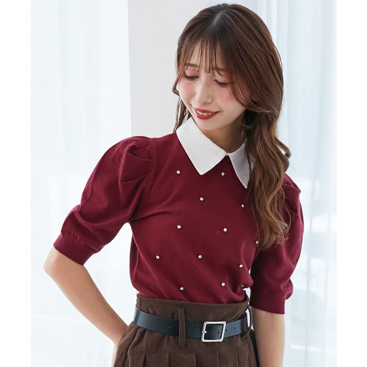 2way襟付きビジューニット | MAJESTIC LEGON  | 詳細画像20 