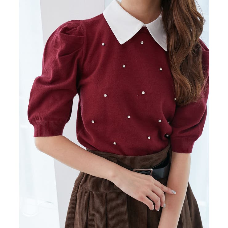 2way襟付きビジューニット | MAJESTIC LEGON  | 詳細画像22 