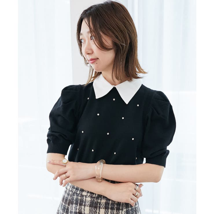 2way襟付きビジューニット | MAJESTIC LEGON  | 詳細画像26 