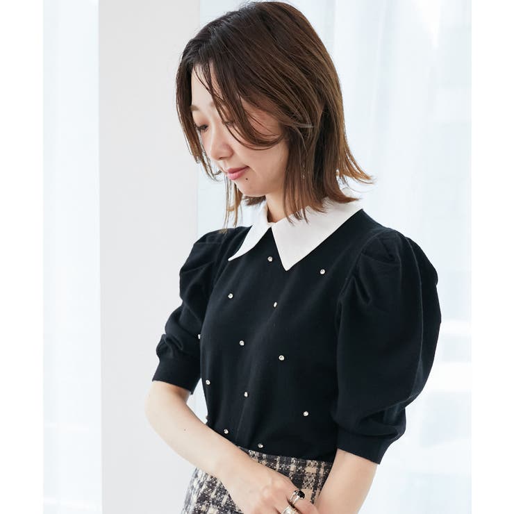 2way襟付きビジューニット | MAJESTIC LEGON  | 詳細画像27 