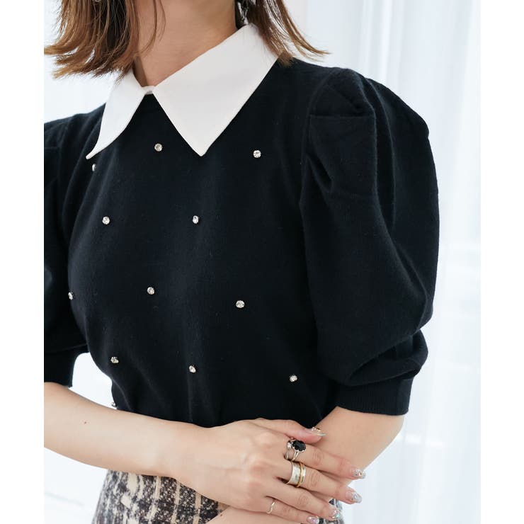 2way襟付きビジューニット | MAJESTIC LEGON  | 詳細画像29 