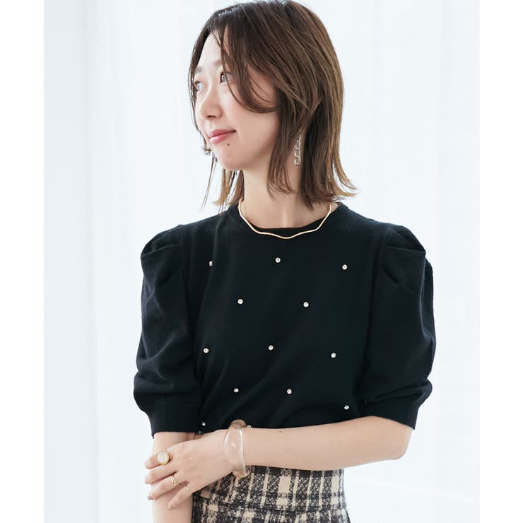 2way襟付きビジューニット | MAJESTIC LEGON  | 詳細画像31 