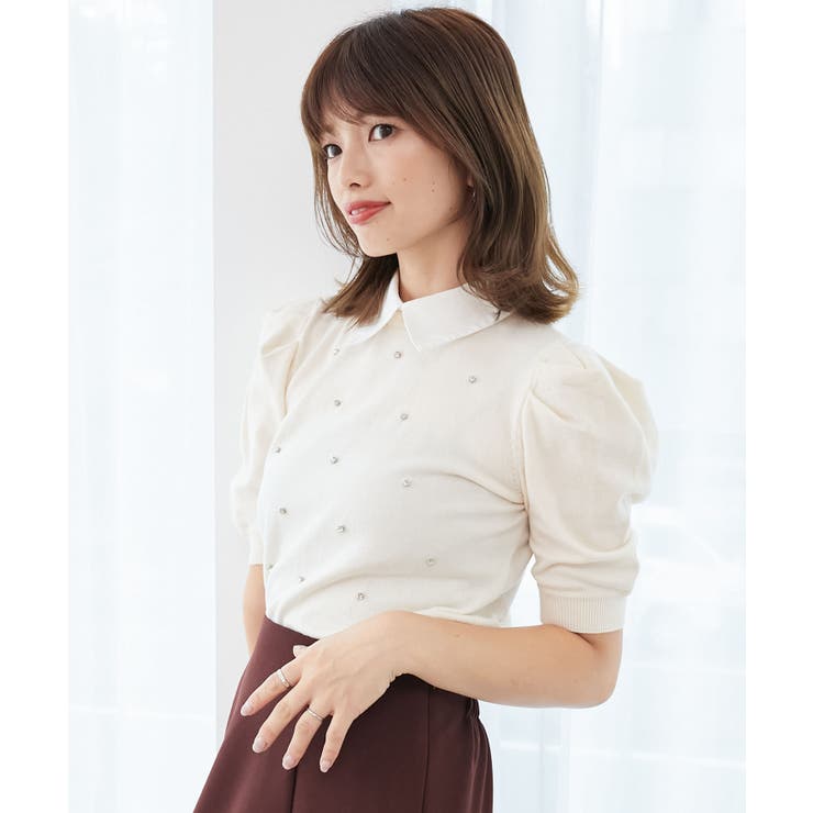 2way襟付きビジューニット | MAJESTIC LEGON  | 詳細画像6 