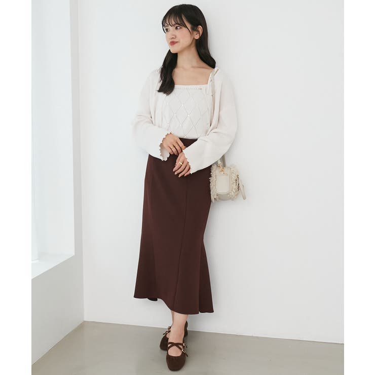 ダイヤ柄ビジューキャミセットカーデ | MAJESTIC LEGON  | 詳細画像2 