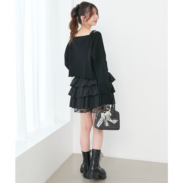 ダイヤ柄ビジューキャミセットカーデ | MAJESTIC LEGON  | 詳細画像24 