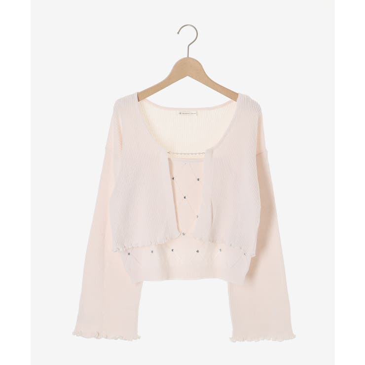 ダイヤ柄ビジューキャミセットカーデ | MAJESTIC LEGON  | 詳細画像29 