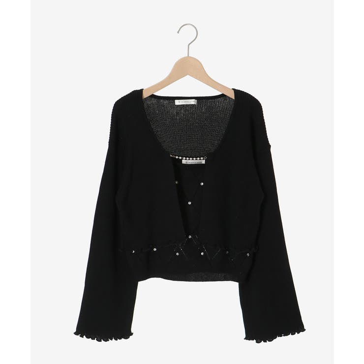 ダイヤ柄ビジューキャミセットカーデ | MAJESTIC LEGON  | 詳細画像32 