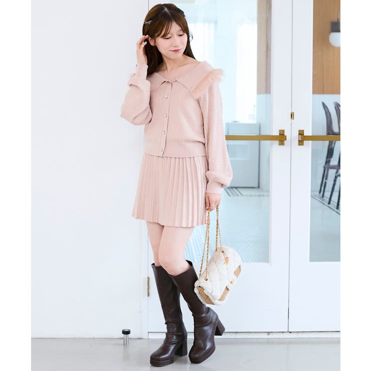 フェイクファー付きキラキラ襟ニット | MAJESTIC LEGON  | 詳細画像10 