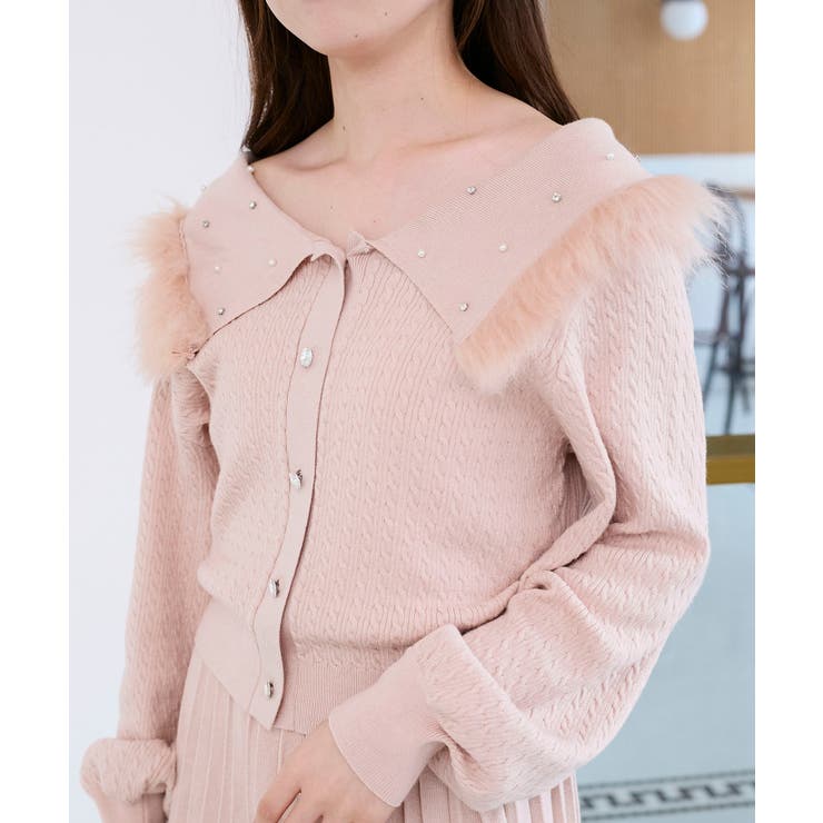 フェイクファー付きキラキラ襟ニット | MAJESTIC LEGON  | 詳細画像15 